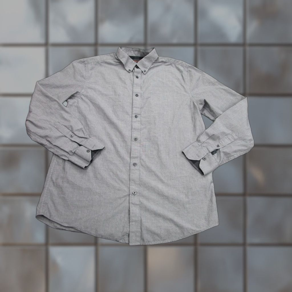 Ben Sherman Ben Sherman Shirt Mens Large Gray Button-Down Long Sleeve Cotton Casual Plaid Size US L / EU 52-54 / 3 - 1 Thumbnail