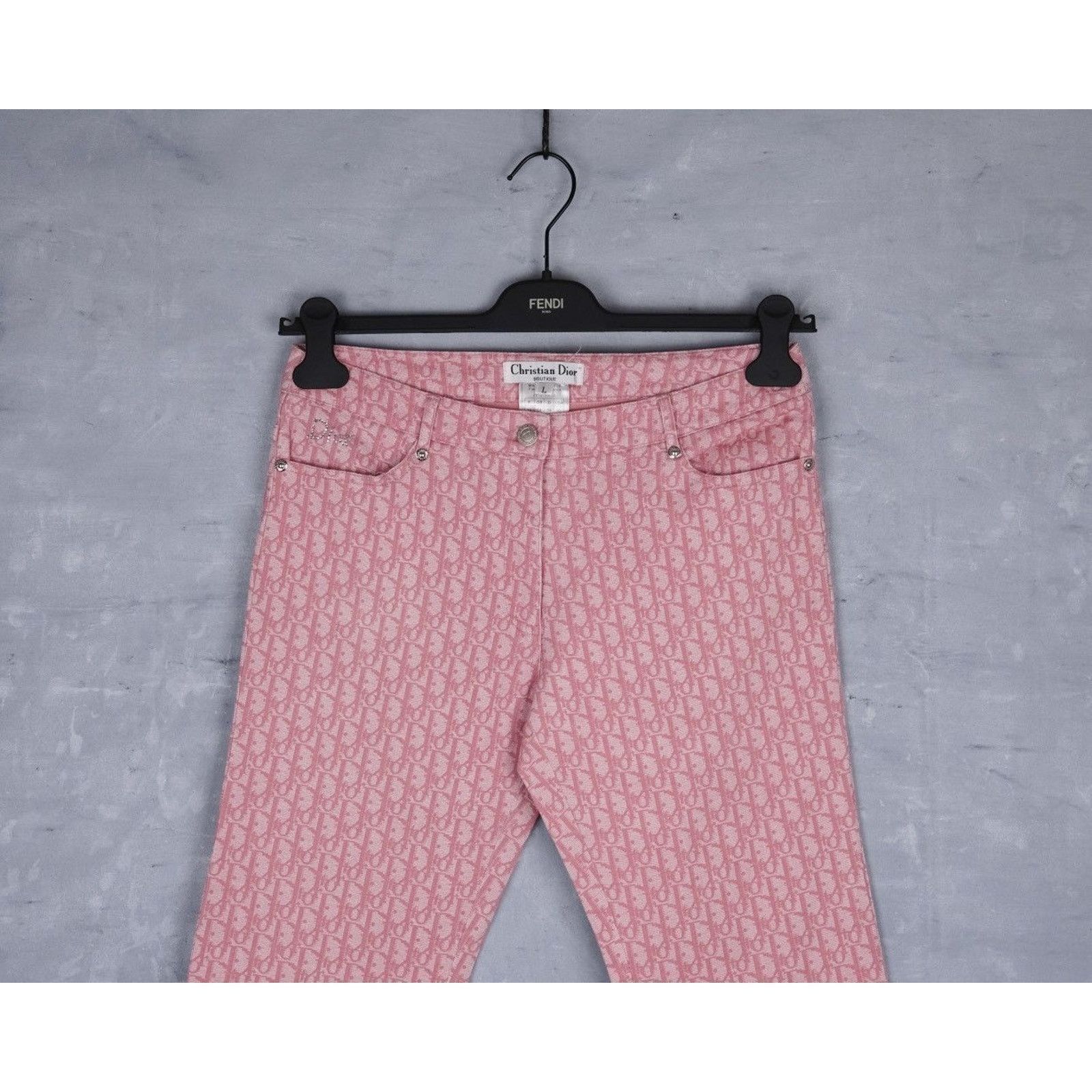Dior Vintage dior pink women’s monogram logo y2k pants Size 32" / US 10 / IT 46 - 2 Thumbnail