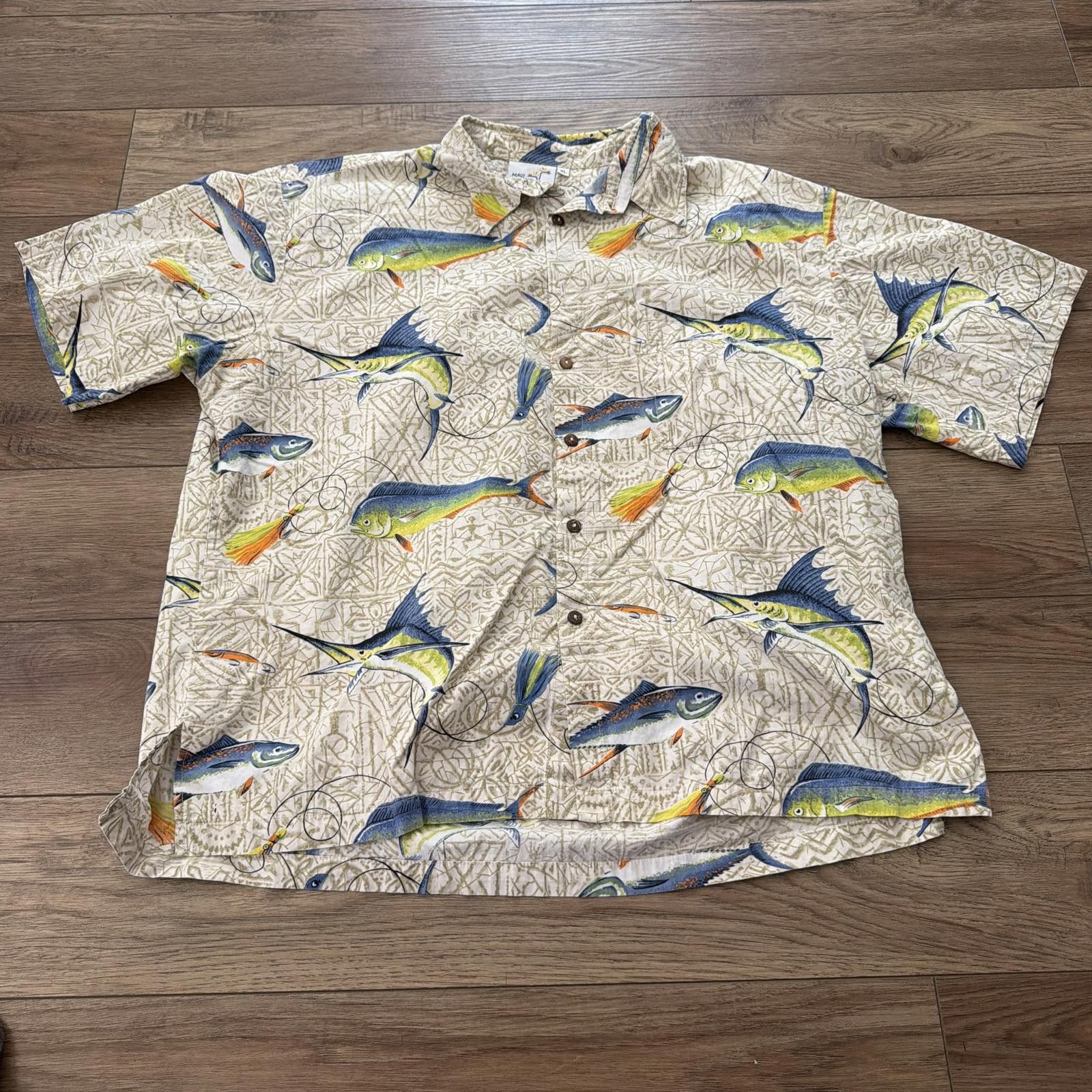 Other Vintage 90s Maui Legend Hawaiian Fishing Art Fish Shirt XL Size US XL / EU 56 / 4 - 1 Thumbnail