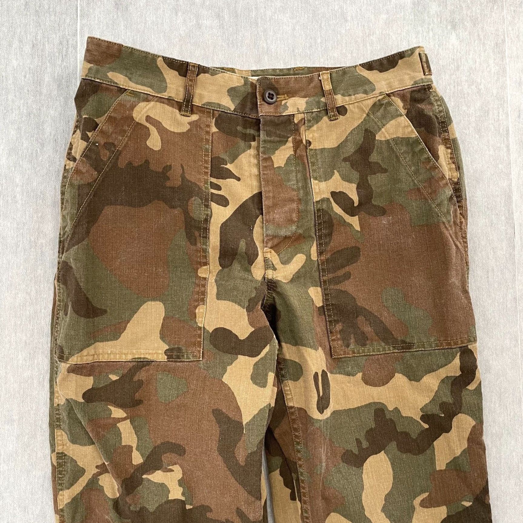Wallace Barnes Camo Pants Adult 30 Green Cotton Blend