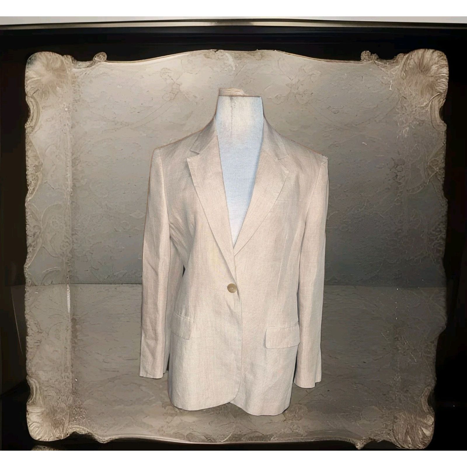 Max Mara Jacket MAX MARA Women Sz. 10 Beige Size L / US 10 / IT 46 - 1 Thumbnail
