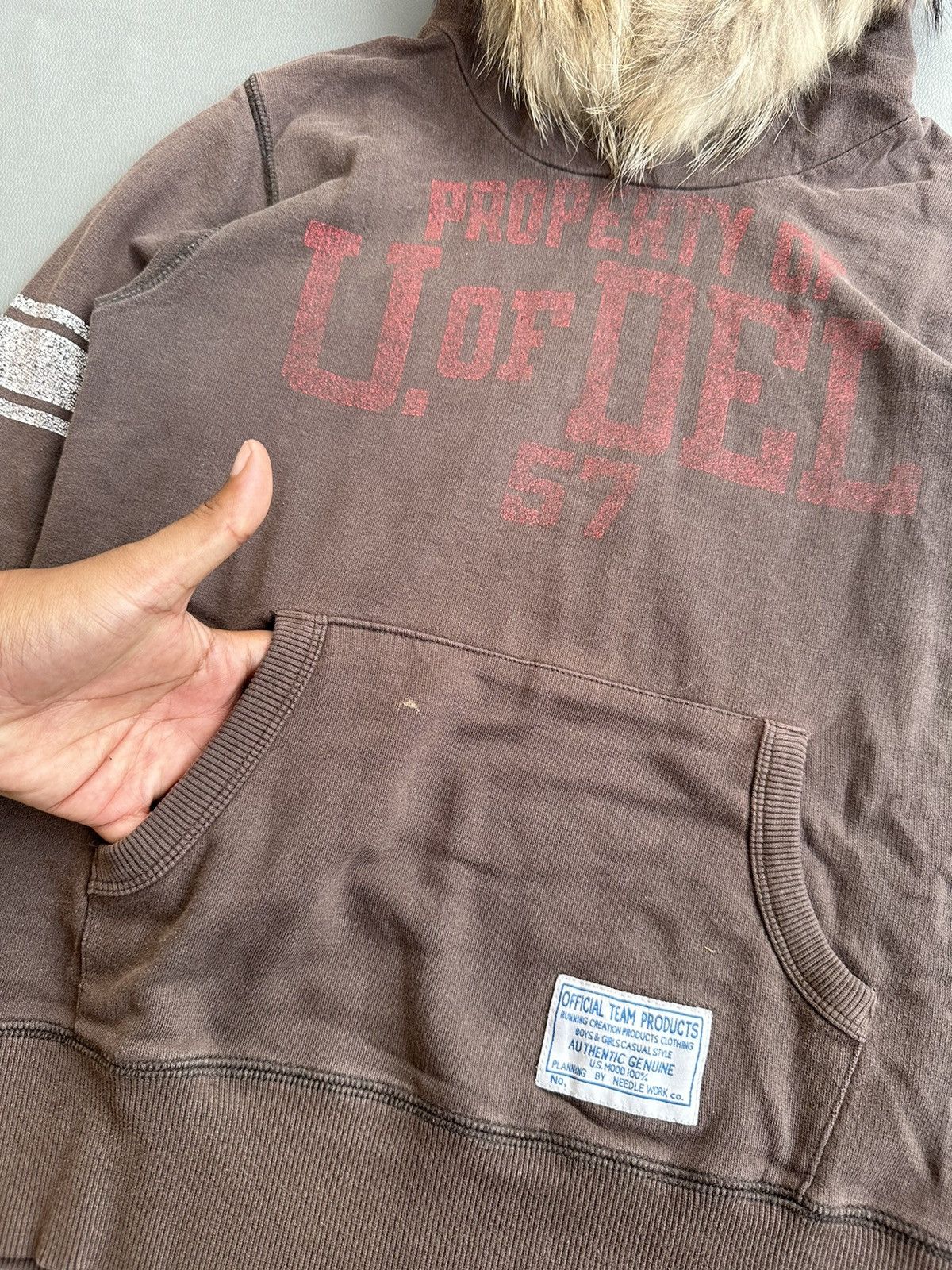 Japanese Brand × Vintage OFFICIAL TEAM 150 NUMBER 57 DISTRESSED FADED FUR HOODIE Size US S / EU 44-46 / 1 - 6 Thumbnail