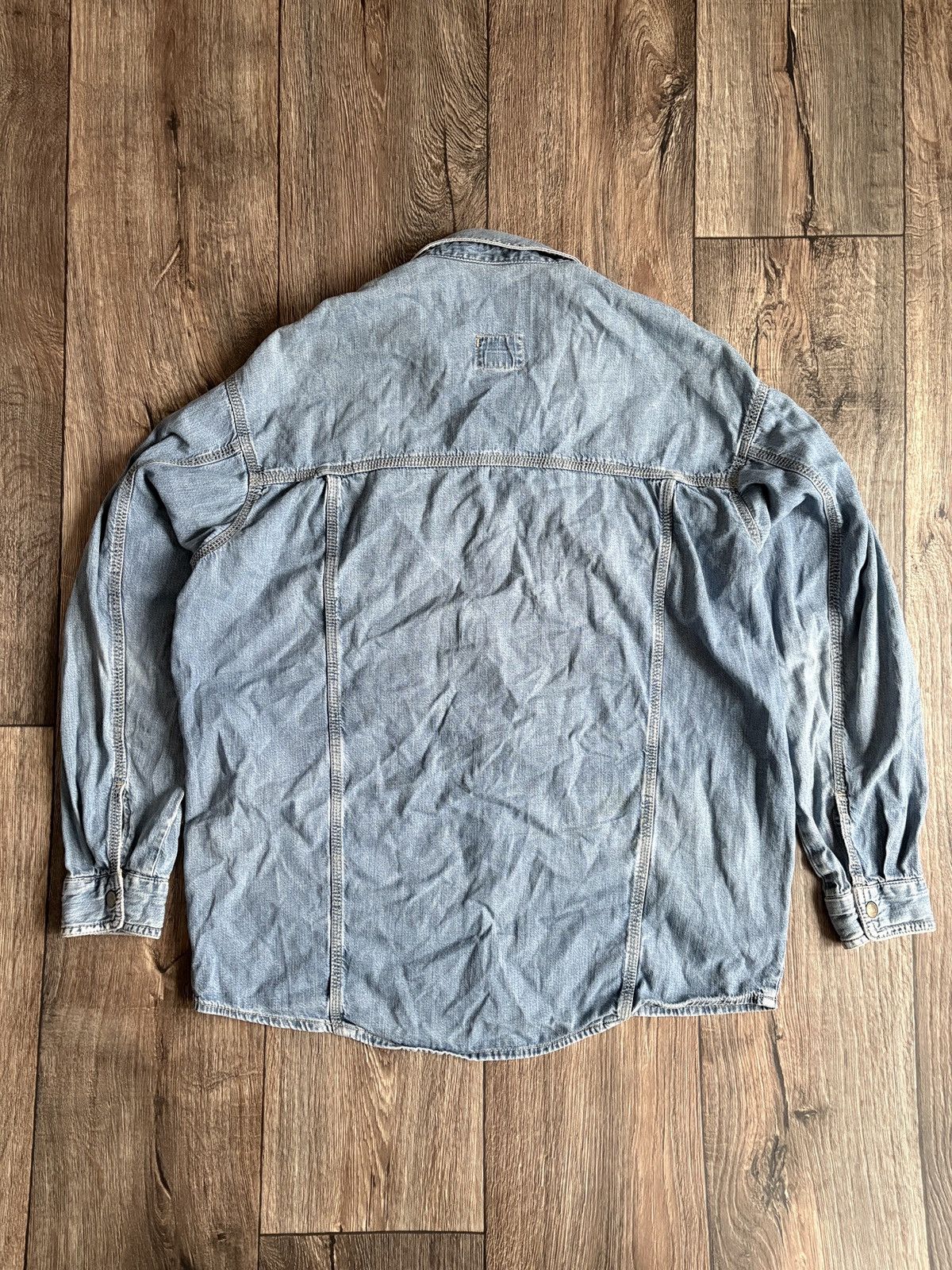 Diesel Vintage Diesel Denim Mini Logo Shirt Button Ups Size US M / EU 48-50 / 2 - 9 Thumbnail