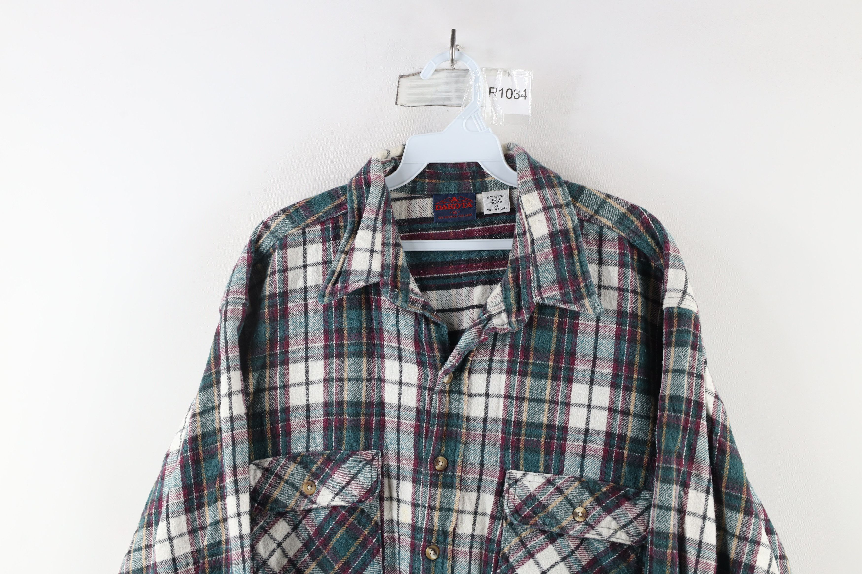 Vintage Vintage 90s Streetwear Heavyweight Flannel Button Shirt Size US XL / EU 56 / 4 - 2 Thumbnail