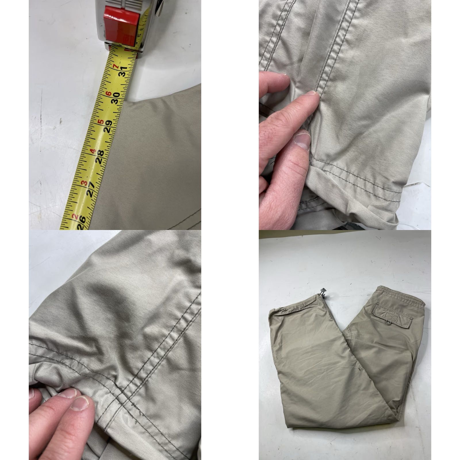 Gap VINTAGE GAP Pants Mens Small Gray Paratrooper Cargo Y2K Baggy Pockets Size US 29 - 8 Thumbnail