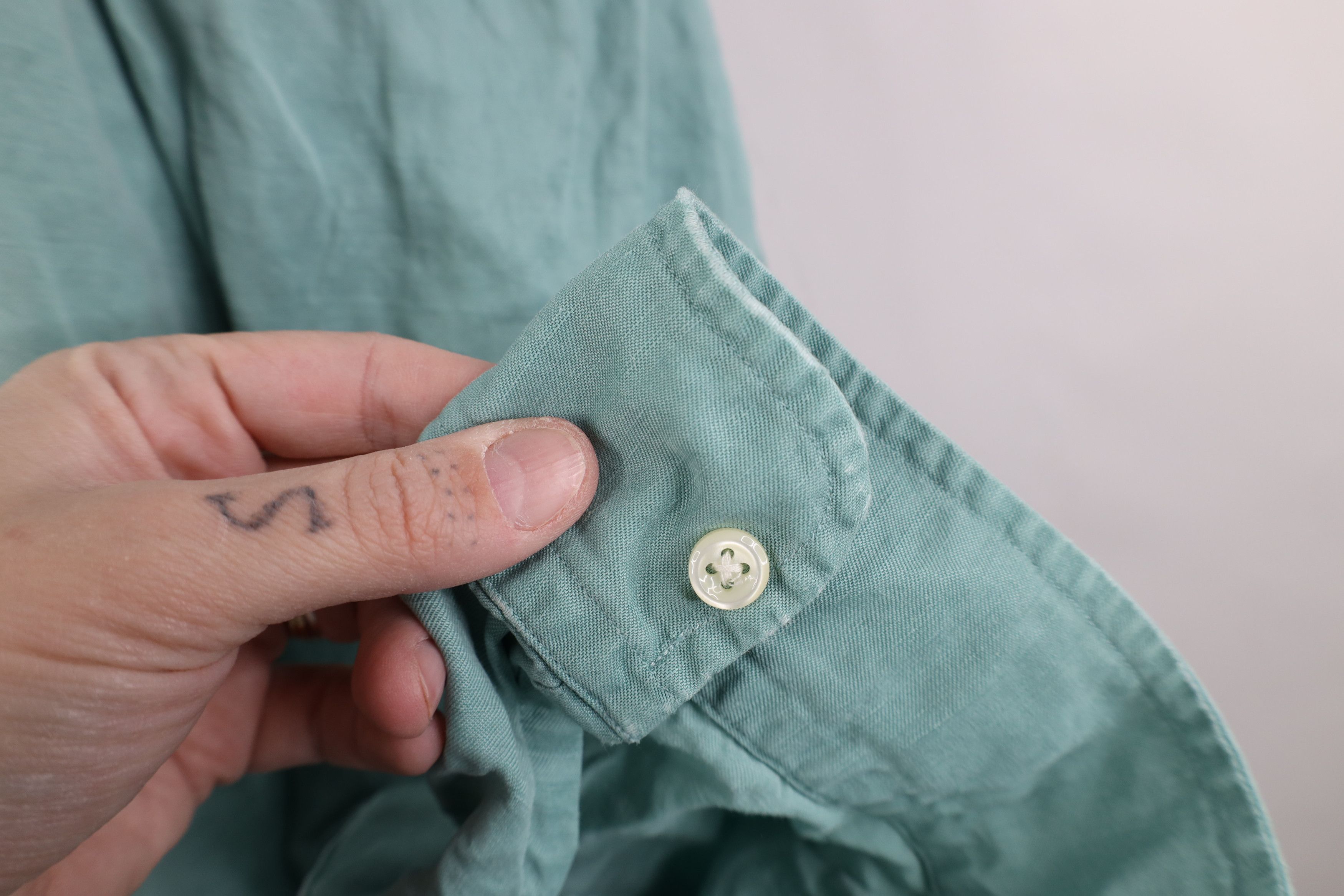Vintage 90s Ralph Lauren Linen Collared Button Down Shirt