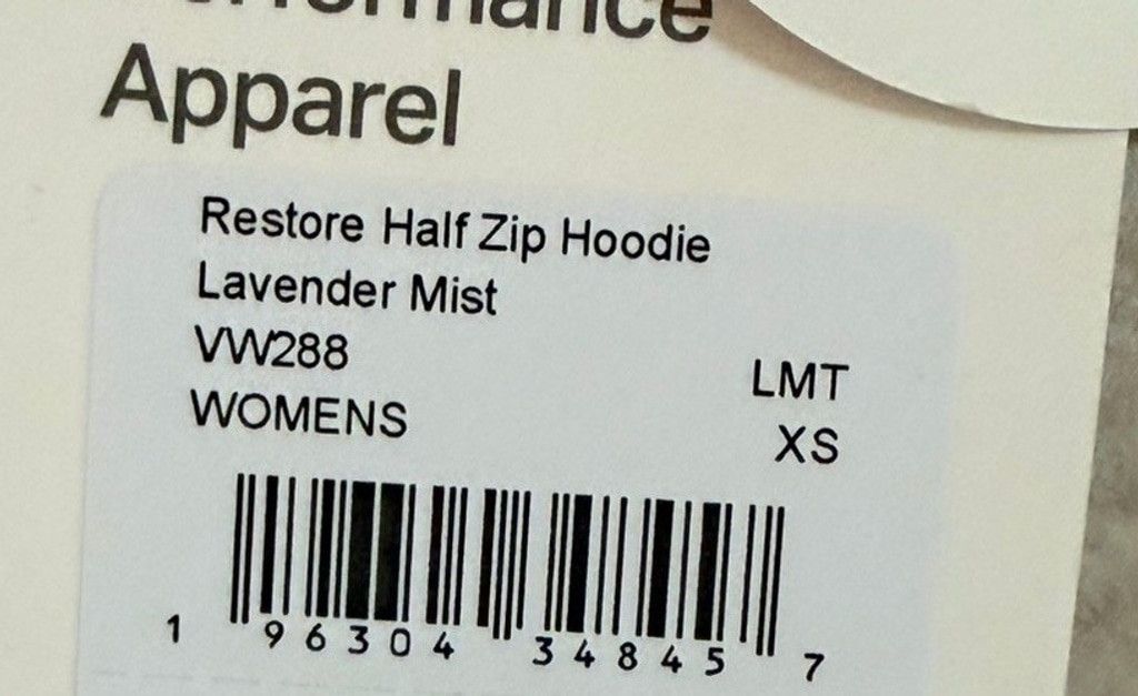 Vuori VUORI RESTORE HALF ZIP HOODIE LAVENDER MIST COLOR SIZE XS Size XS / US 0-2 / IT 36-38 - 5 Thumbnail