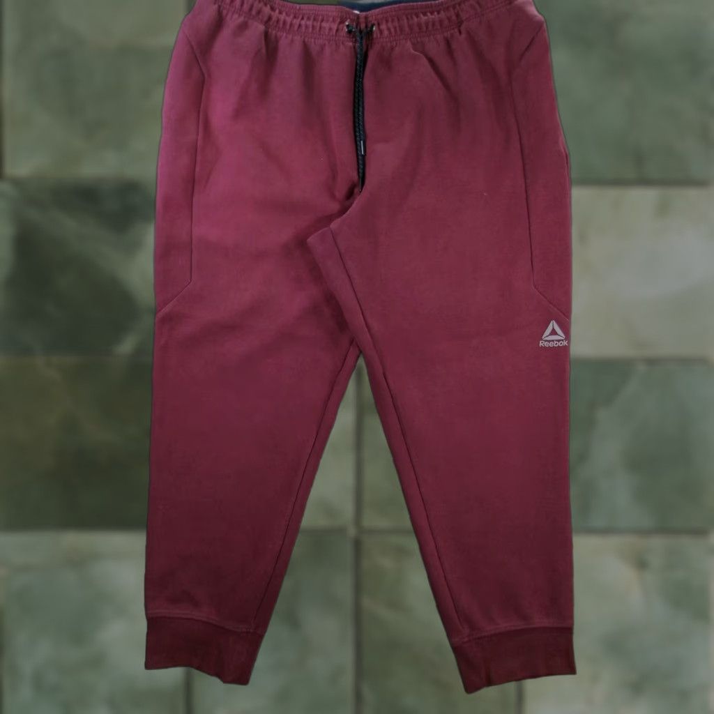 Reebok Reebok Joggers Men 2XL Burgundy Sweatpants Athletic Activewear Jogging Size US 39 - 1 Thumbnail