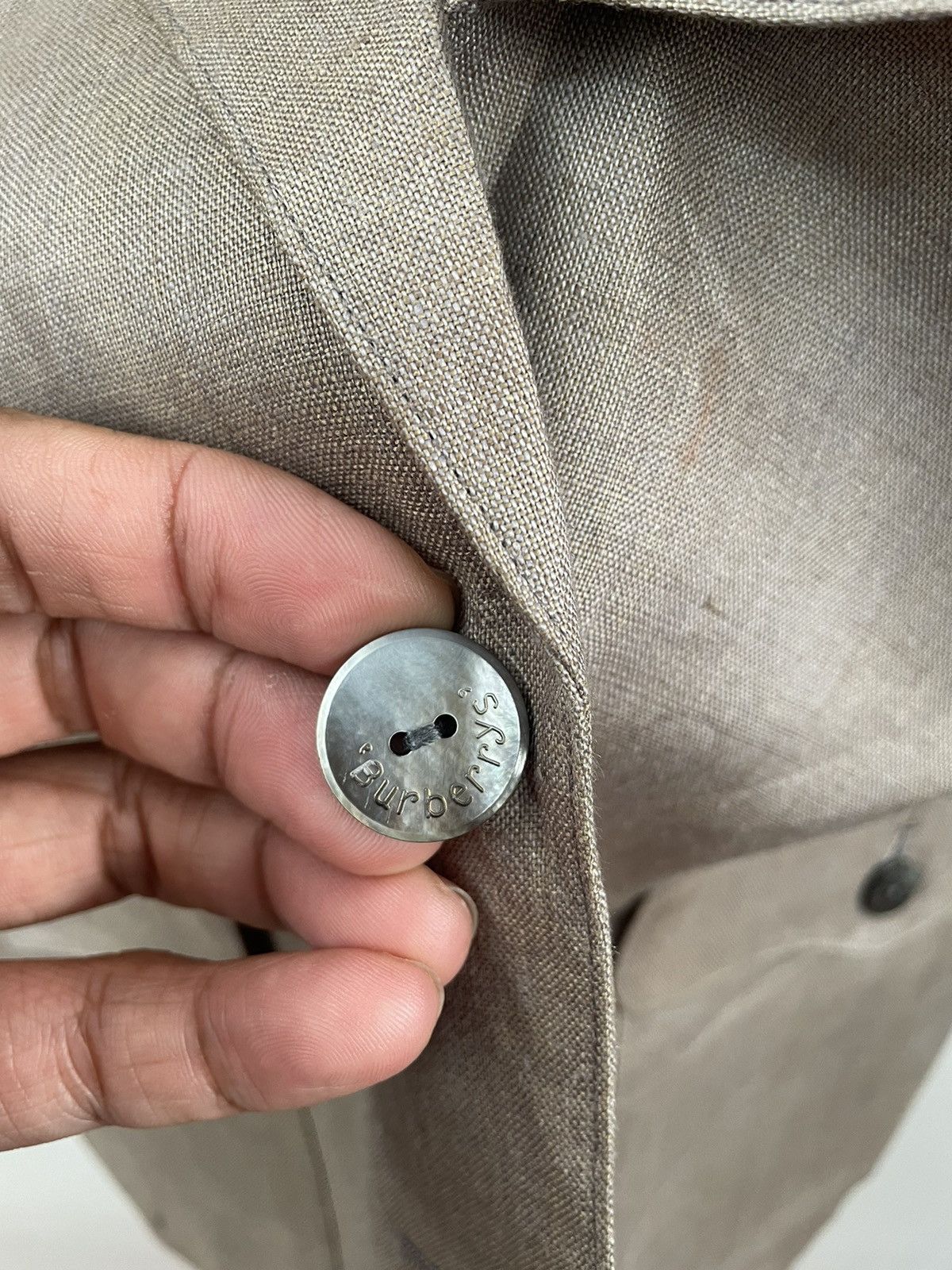 Burberry × Burberry Prorsum VINTAGE BURBERRYS LINEN BLAZER OLD MONEY KAKLOH Size 40S - 4 Thumbnail