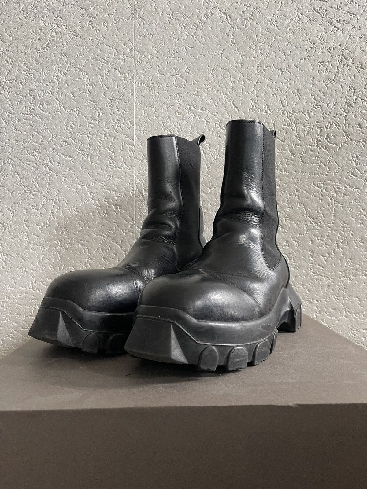 image of Rick Owens Beatles Bozo Tractor Shoes in Black, Men's (Size 10)