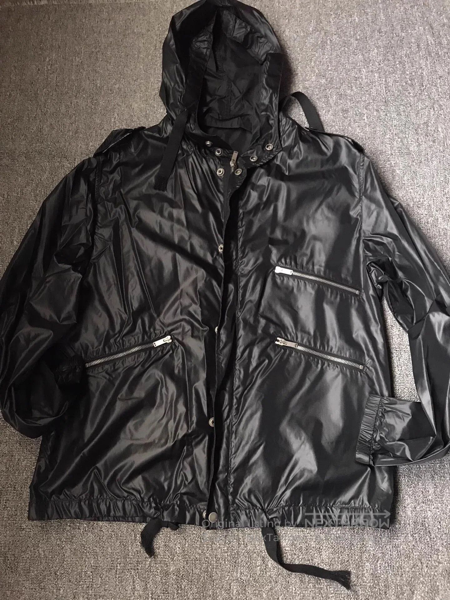 Saint Laurent Paris Black Hooded Light Jacket with Zipper Pockets. Size US L / EU 52-54 / 3 - 3 Thumbnail
