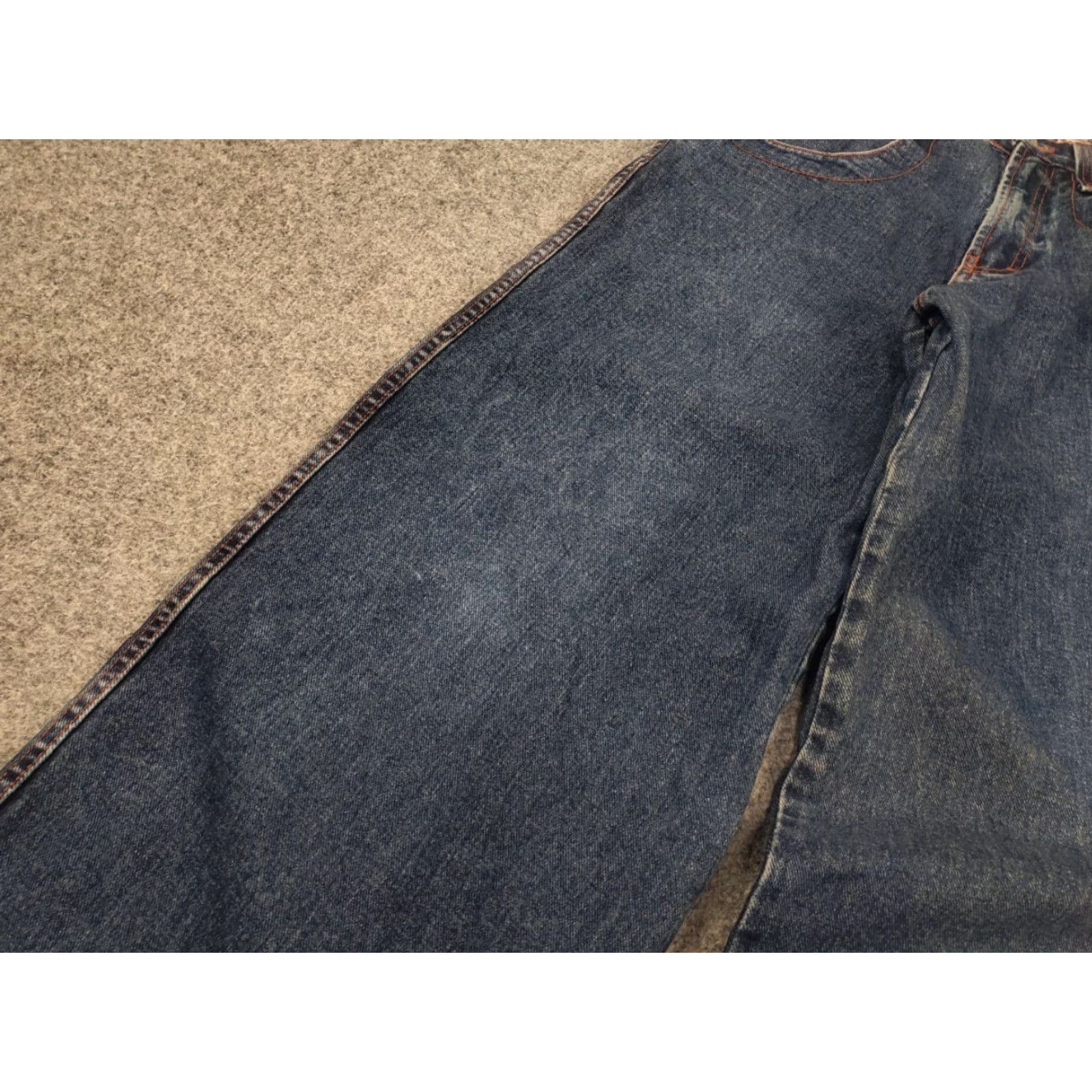 JNCO VINTAGE Rare 90s JNCO Girlie‎ 1067 Double Barrel Denim Wide Leg Baggy Jeans USA Made Jeans 29 Blue 5-Pocket Relaxed Mens Womens Size US 29 - 7 Thumbnail