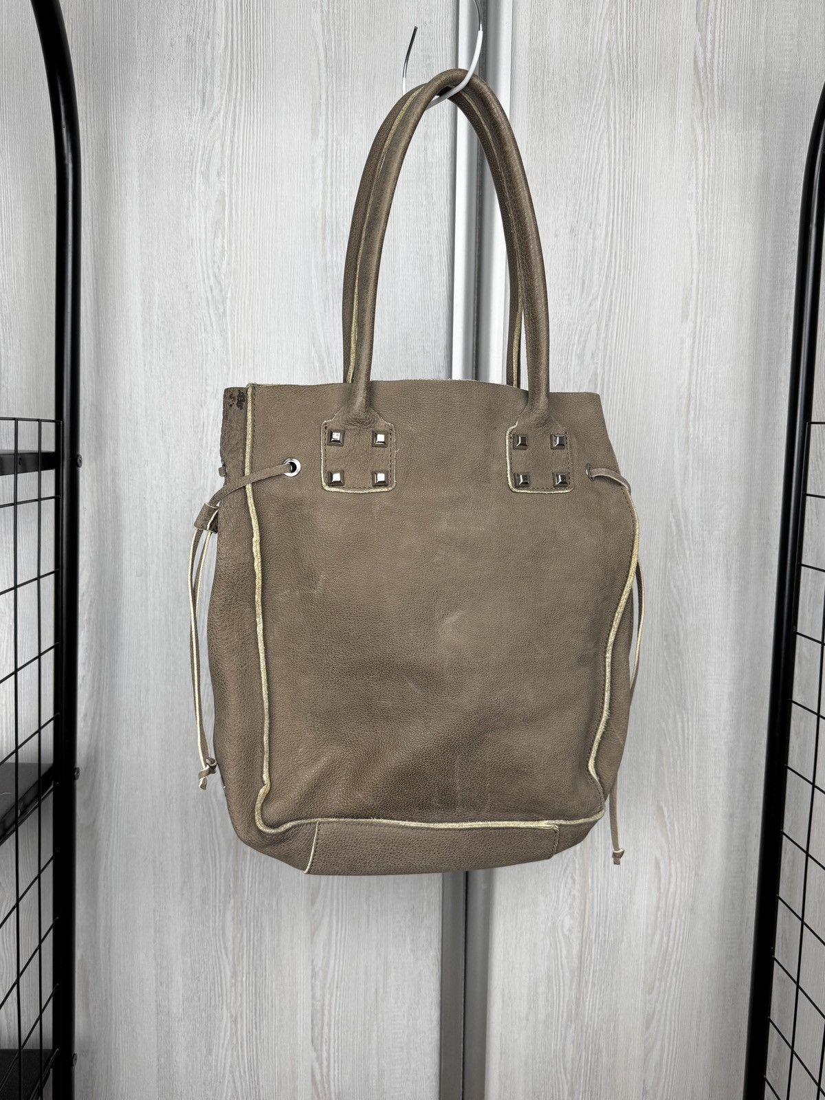 Orciani Orciani beige/grey soft leather tote bag Size ONE SIZE - 8 Thumbnail