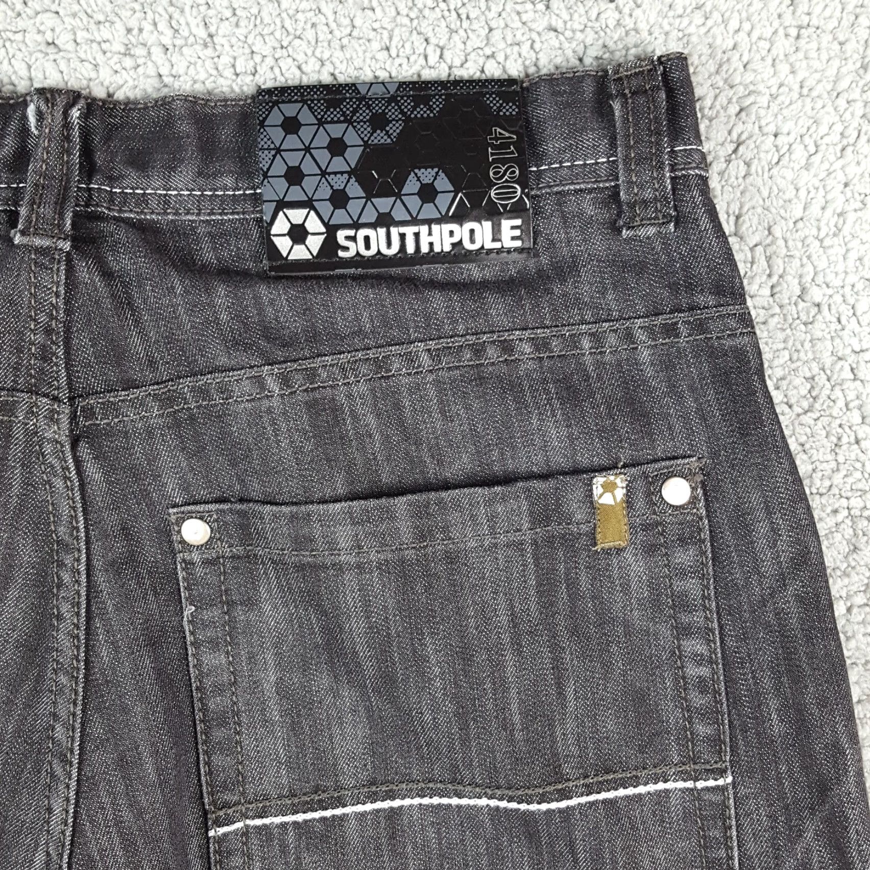 Southpole VINTAGE Southpole Gray Denim Wide Leg Baggy Fit Jeans Men's Size 34 Y2K 00s Grunge Rock Size US 34 / EU 50 - 6 Thumbnail
