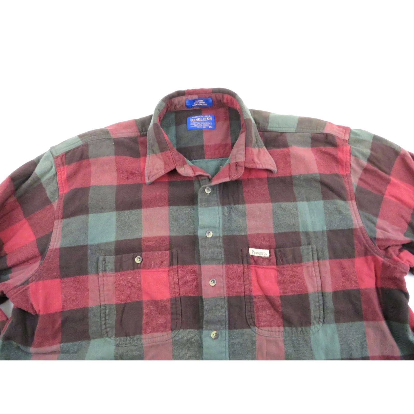 Pendleton VINTAGE Pendleton Heavyweight Flannel Shirt Mens XL Hunting Red Size US XL / EU 56 / 4 - 3 Thumbnail
