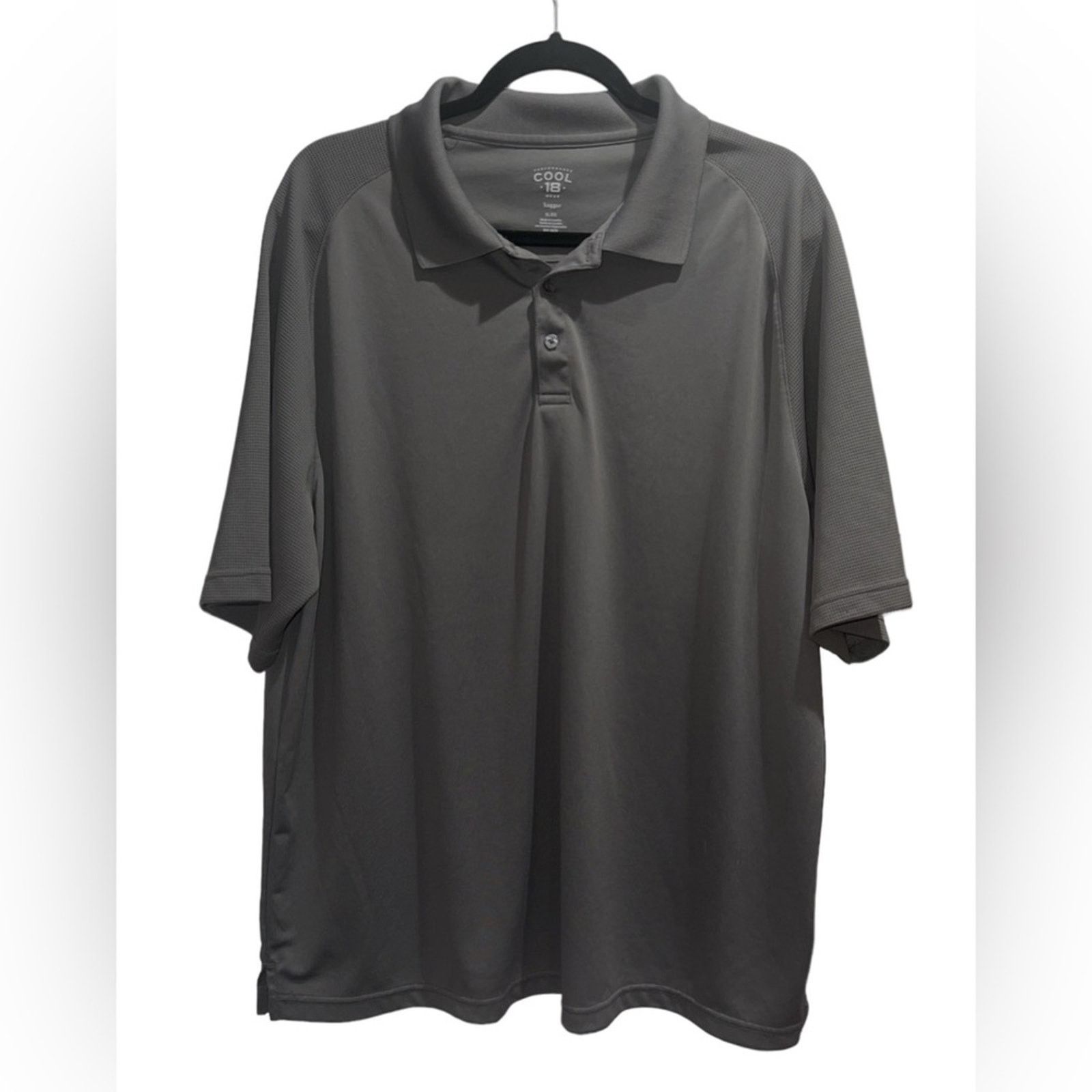 Haggar COOL 18 BY HAGGER Performance Wear Gray Golf Polo Sz XL Size US XL / EU 56 / 4 - 2 Thumbnail