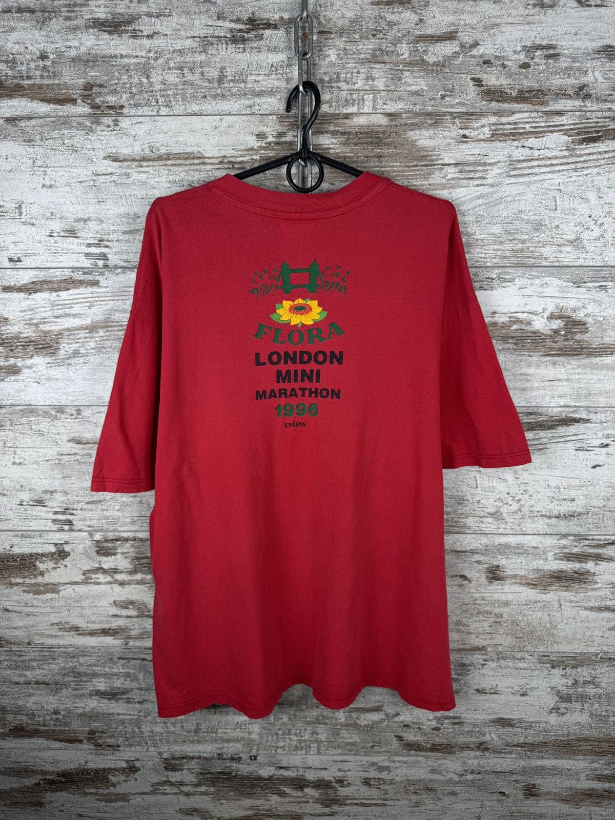 Asics Mens Vintage ASICS Flora London marathon harrow T-shirt tee Size US XL / EU 56 / 4 - 11 Thumbnail