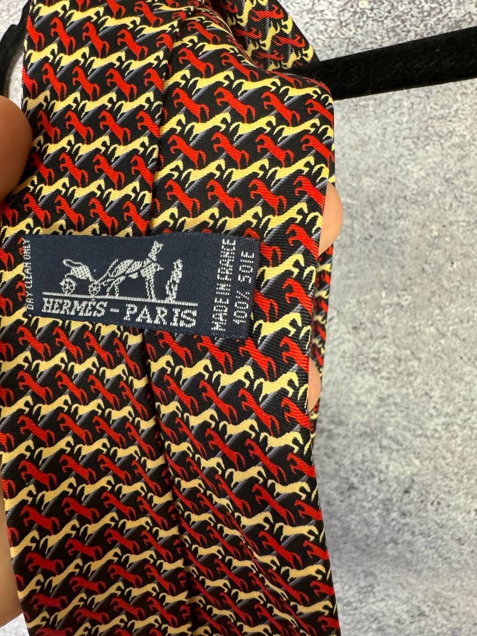 Hermes Vintage Collector's Hermes Silk Tie Horse Monogram Size ONE SIZE - 5 Thumbnail