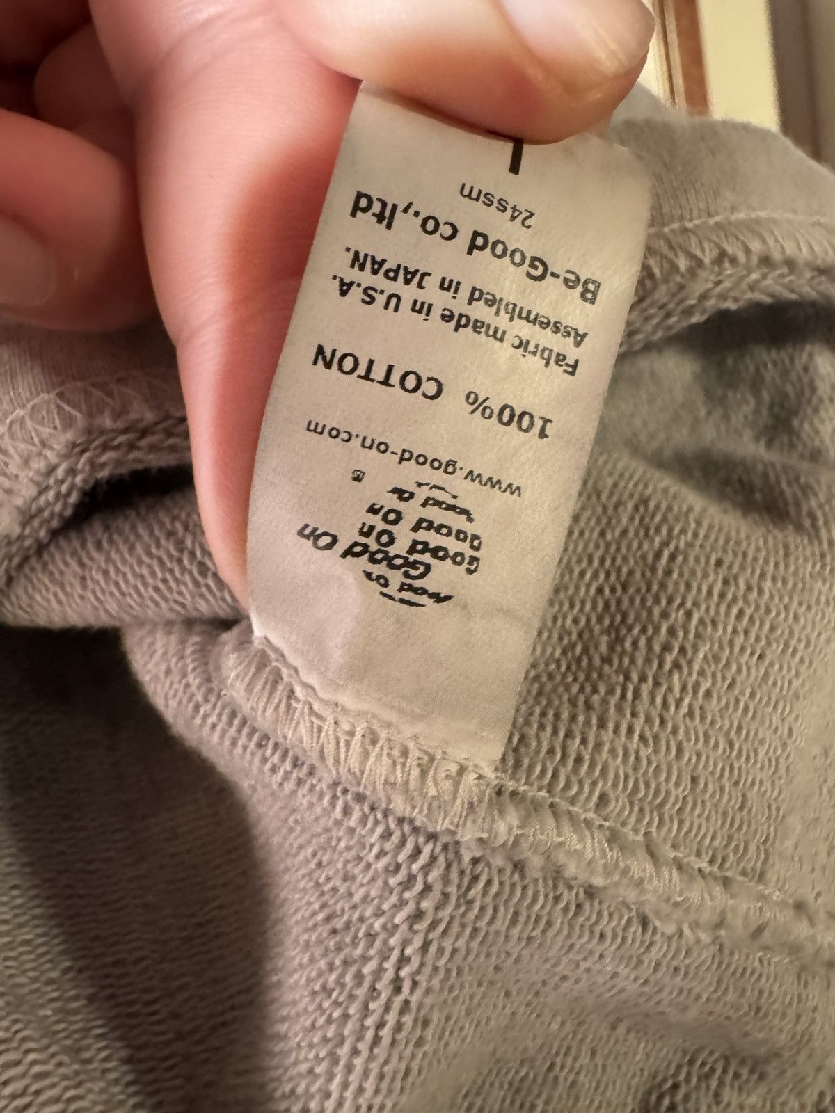Good On Japan Usa Cotton Heavy Terry Funnel Sweatshirt L in Gray, Men's — image 6 of 6