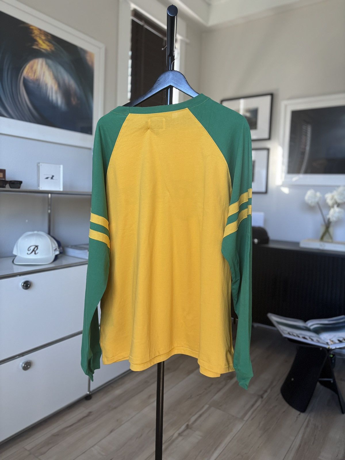 Rhude RHUDE | YELLOW GREEN LOGO JERSEY TEE Size US XXL / EU 58 / 5 - 4 Thumbnail