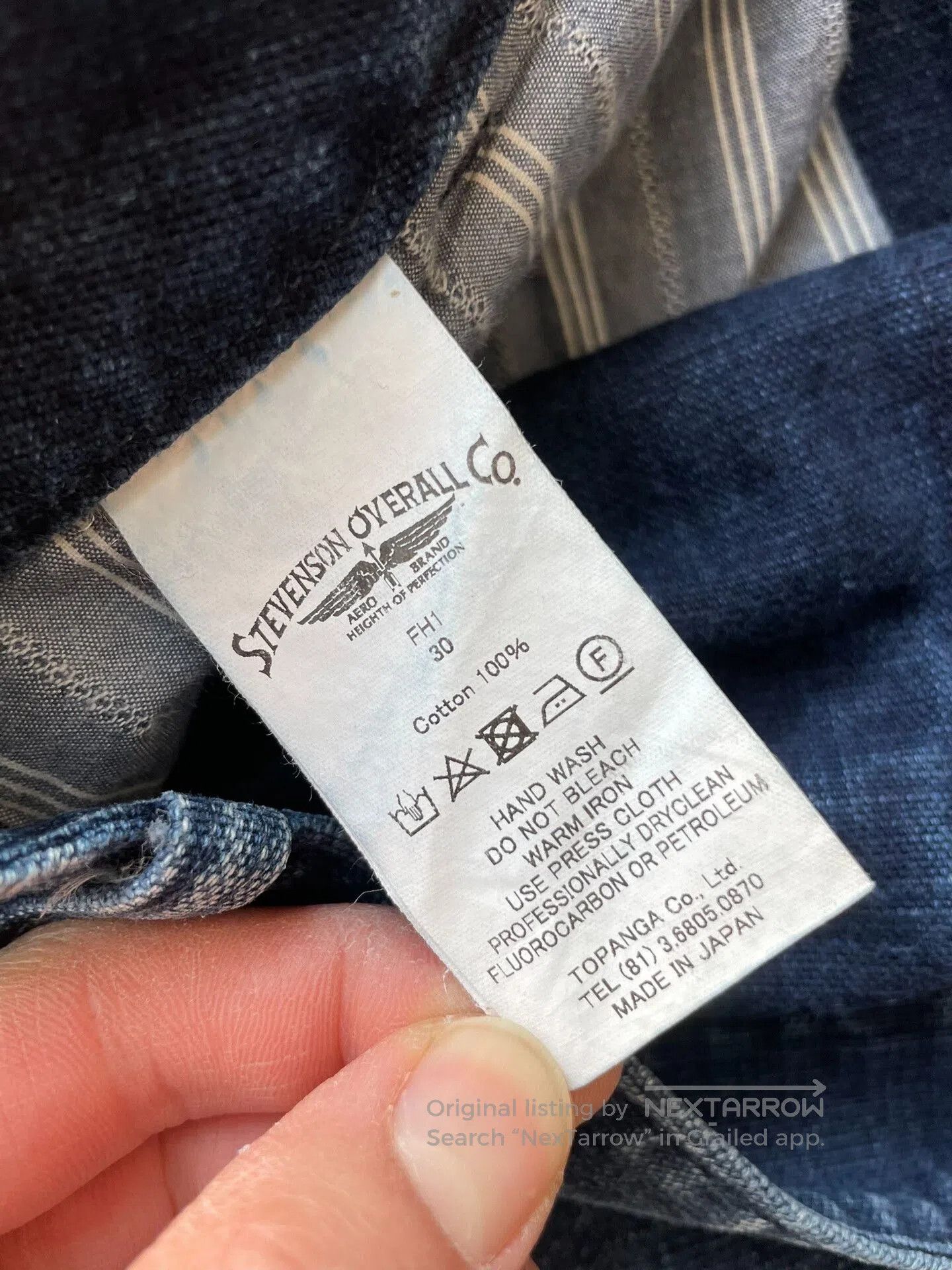 Stevenson Overall Co. Blue Dyed Vintage Work Pants. Size US 30 / EU 46 - 6 Thumbnail
