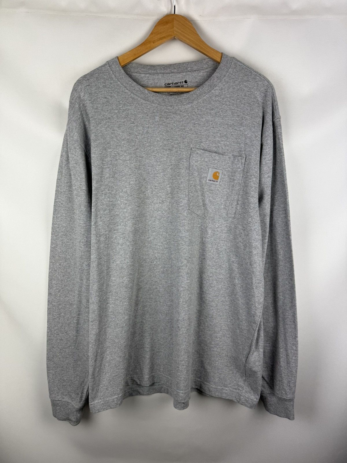 Carhartt Carhartt Men’s Long Sleeve Chest Pocket Logo Cotton T Shirt Size US M / EU 48-50 / 2 - 1 Thumbnail