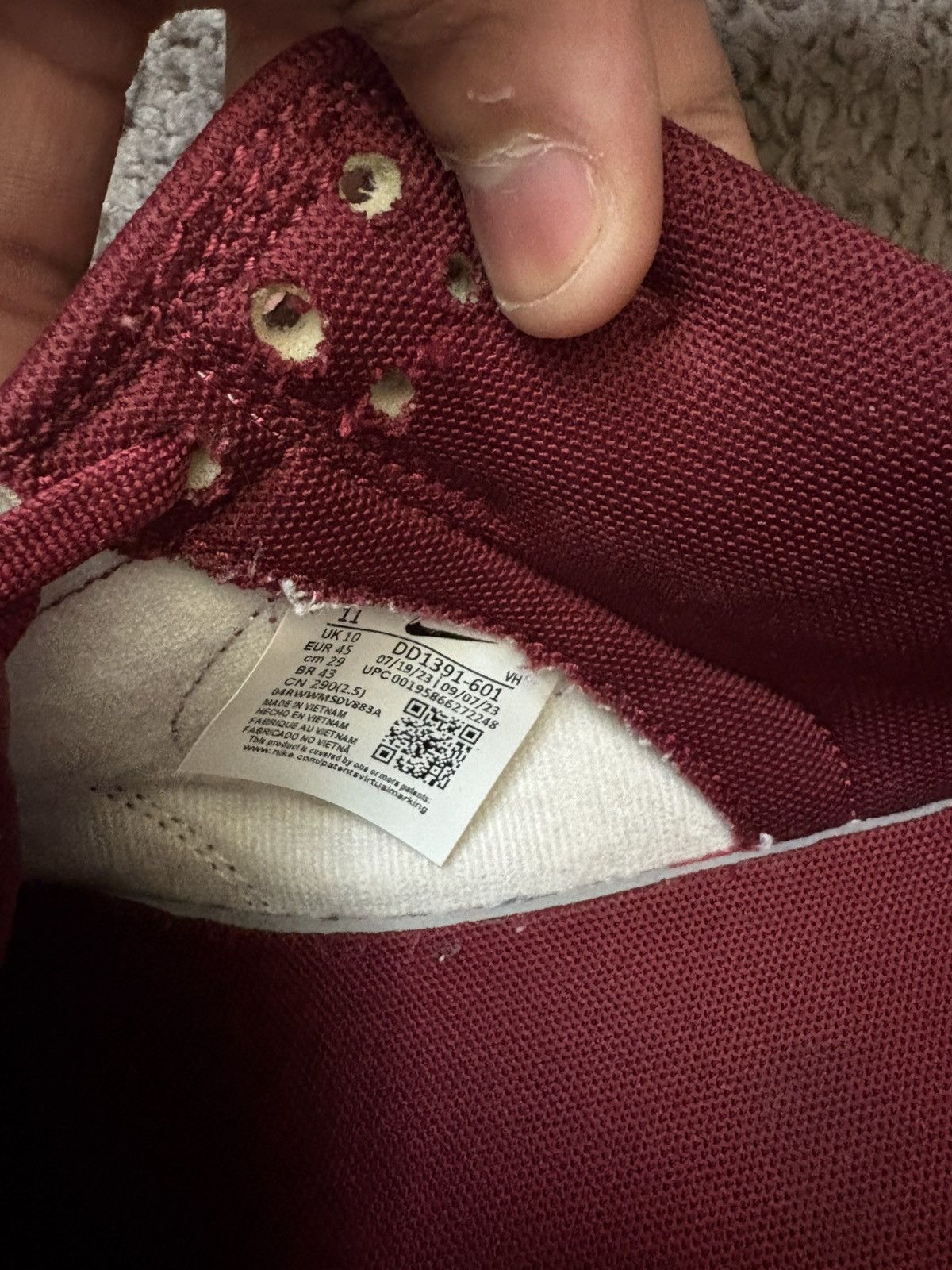 Nike Nike Team Red Dunks Size US 11 / EU 44 - 4 Thumbnail