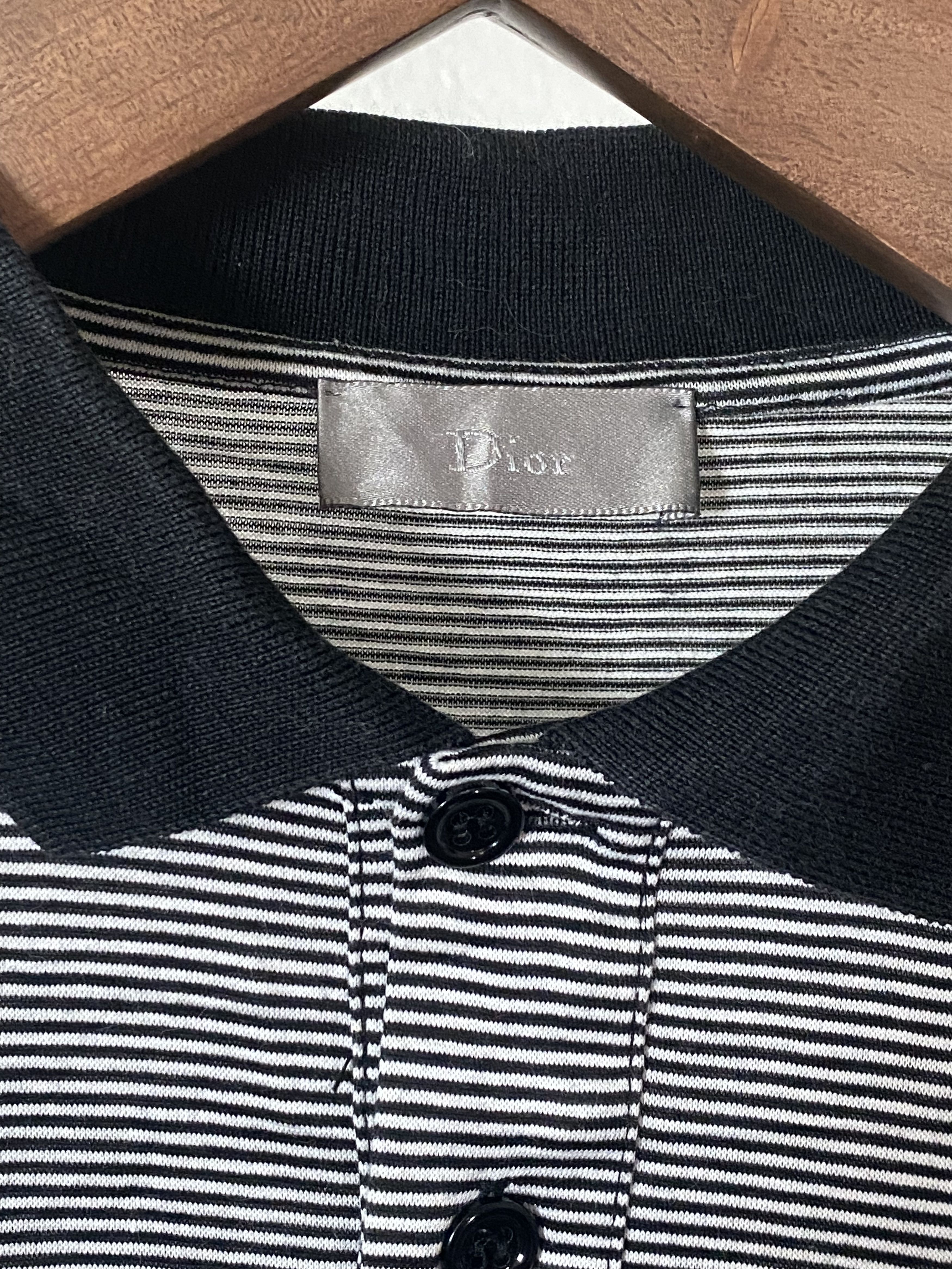 SS06 Dior Homme Union Jack Flag Striped Polo Tee T Shirt, view 3