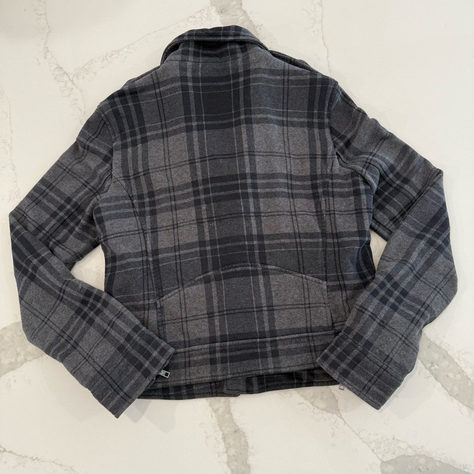 American Eagle Outfitters Y2K American Eagle Asymmetrical Plaid Moto Jacket Women’s L Size L / US 10 / IT 46 - 7 Thumbnail