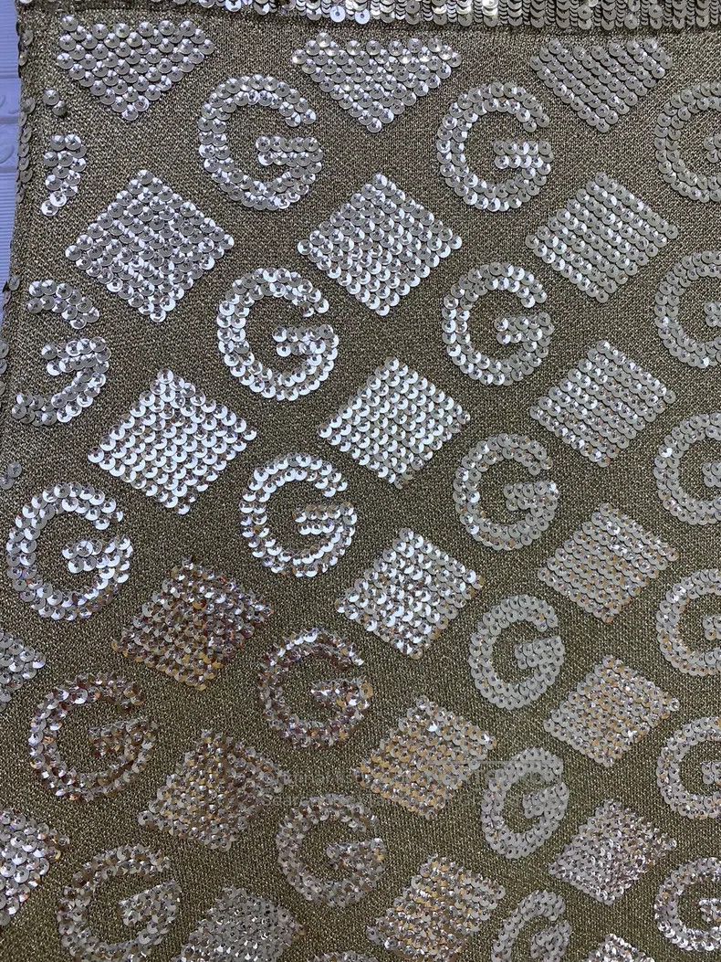 Gucci Gucci SizeM 22 new diamond gold thread jacquard skirt Size 42" / US 20 - 2 Thumbnail
