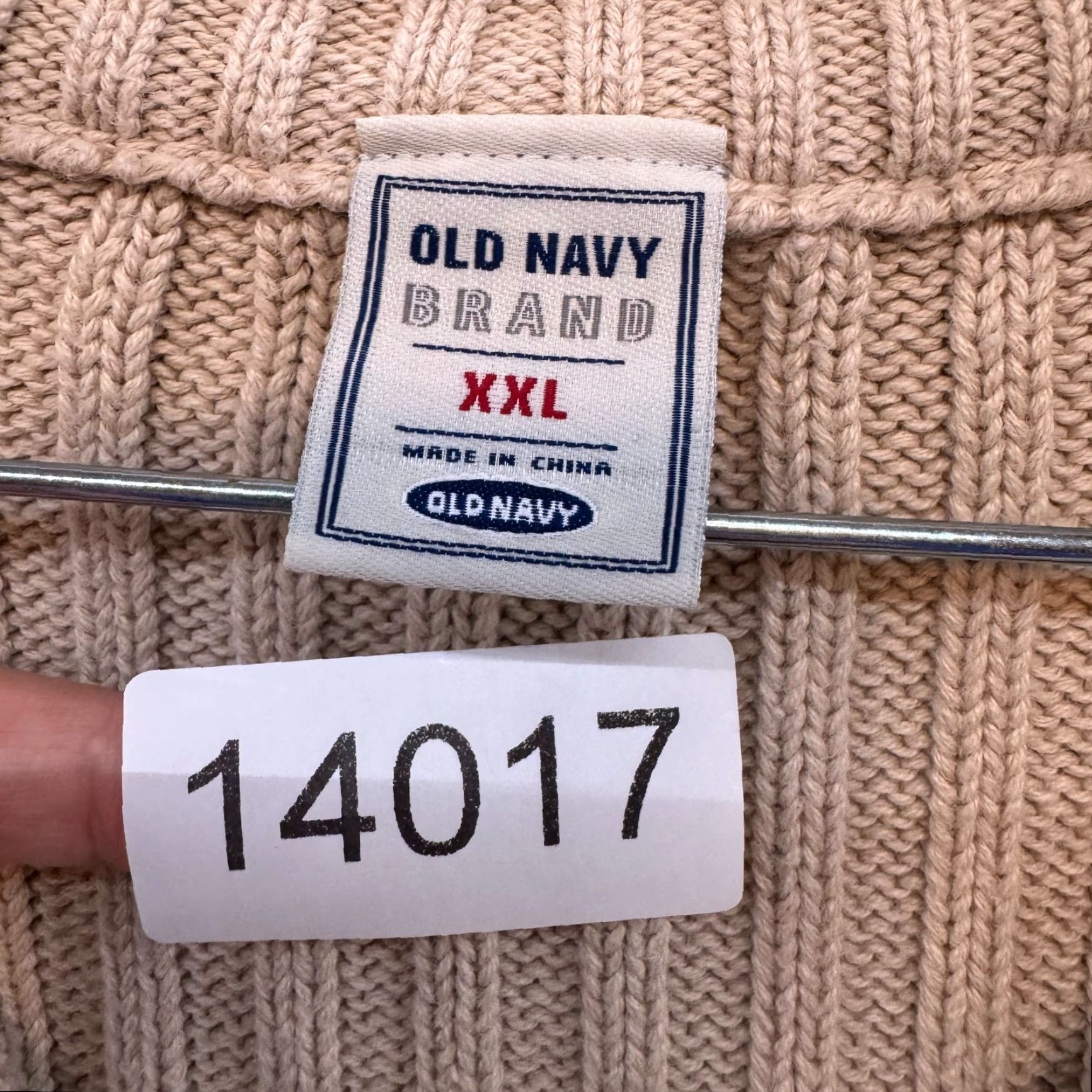 Old Navy VINTAGE Old Navy 1/4 Zip Sweater Mens 2XL Beige Khaki Stripe Rib Knit Shirt Size US XXL / EU 58 / 5 - 7 Thumbnail