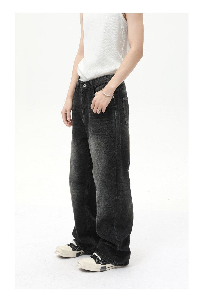 Japanese Brand Men's washed vintage distressed whiskered straight leg jeans Size US 32 / EU 48 - 3 Thumbnail