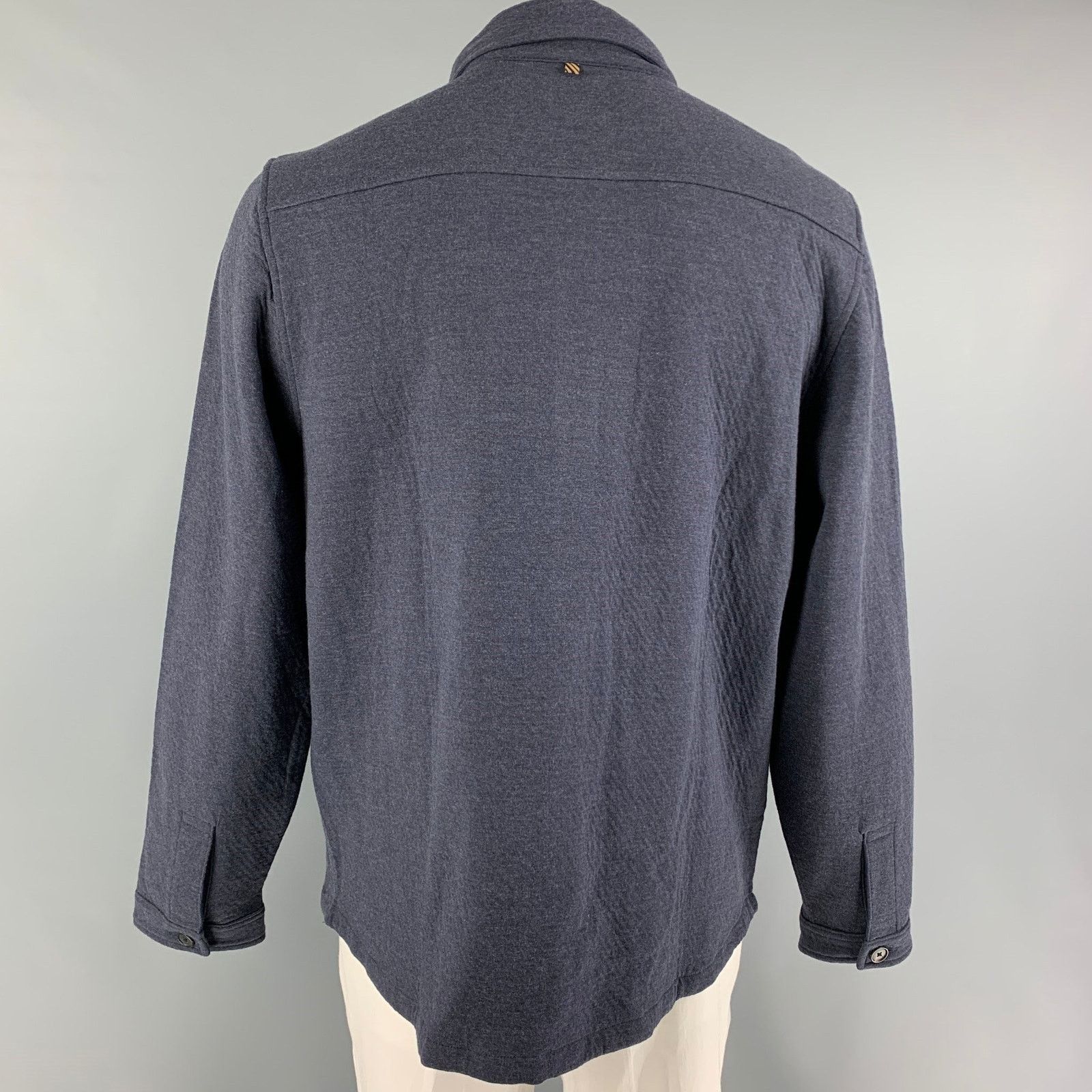 Billy Reid BILLY REID Size XL Navy Cotton Polyester Shirt Jacket Size US XL / EU 56 / 4 - 3 Thumbnail