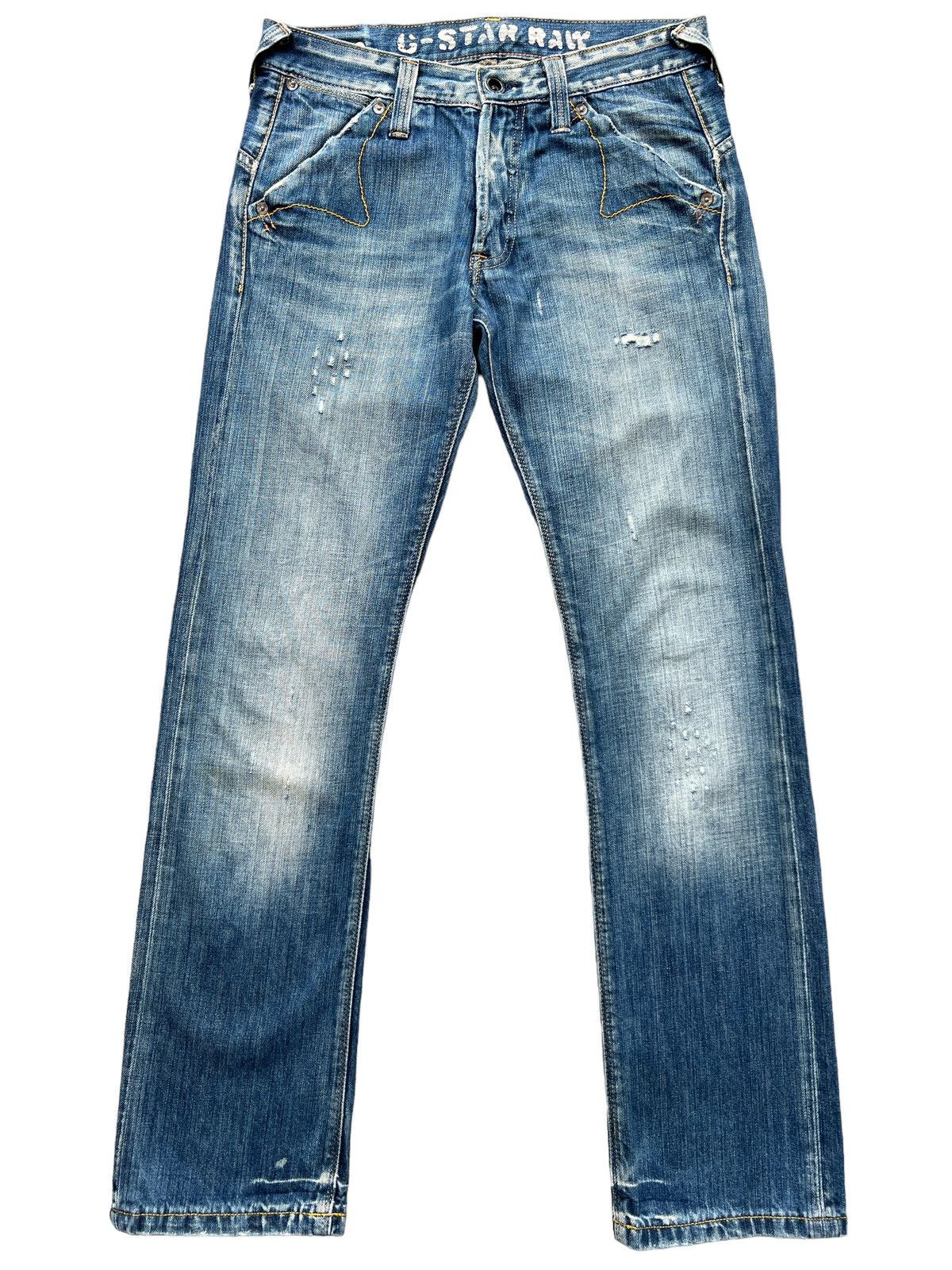 G-Star Vintage G-Star Raw Distressed Ripped Denim Jeans 31x32 Size US 31 - 2 Thumbnail