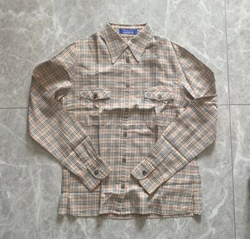 Burberry Burberry Khaki Cotton Check Long Sleeve Shirt Size M / US 6-8 / IT 42-44 - 1 Thumbnail
