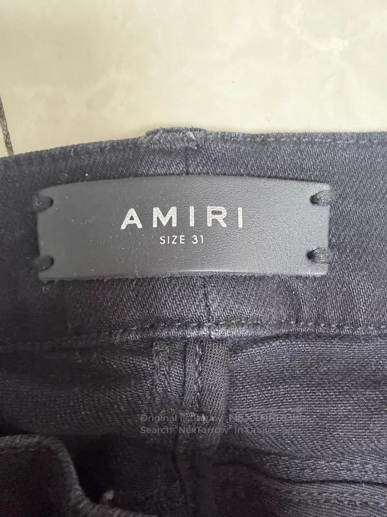 Amiri Amiri Single-knee black snake denim pants Size US 31 - 2 Thumbnail