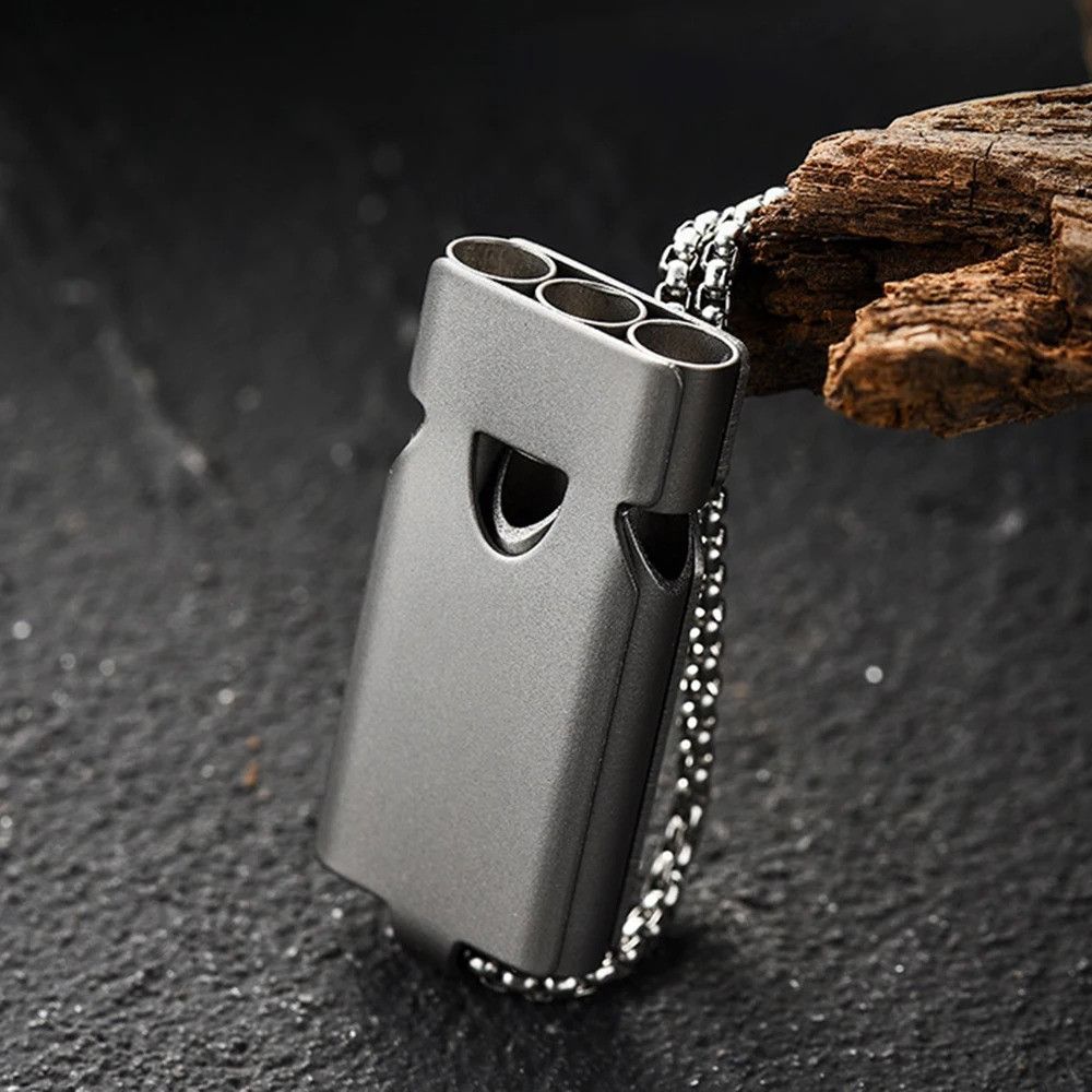 Whistles Whistle Titanium Pendant Coach Sports Camping Gift For Him Size ONE SIZE - 3 Thumbnail