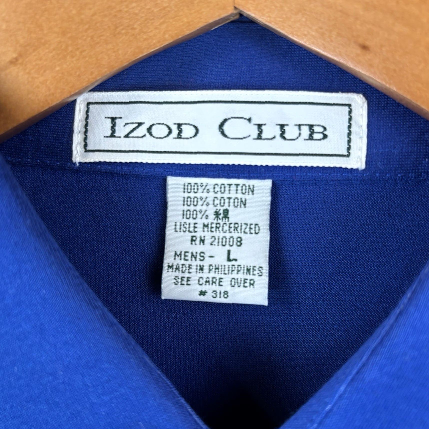 Izod VINTAGE Izod Club Polo Shirt Mens Large Blue Right Pocket Crest Logo 90s Golf Size US L / EU 52-54 / 3 - 4 Thumbnail
