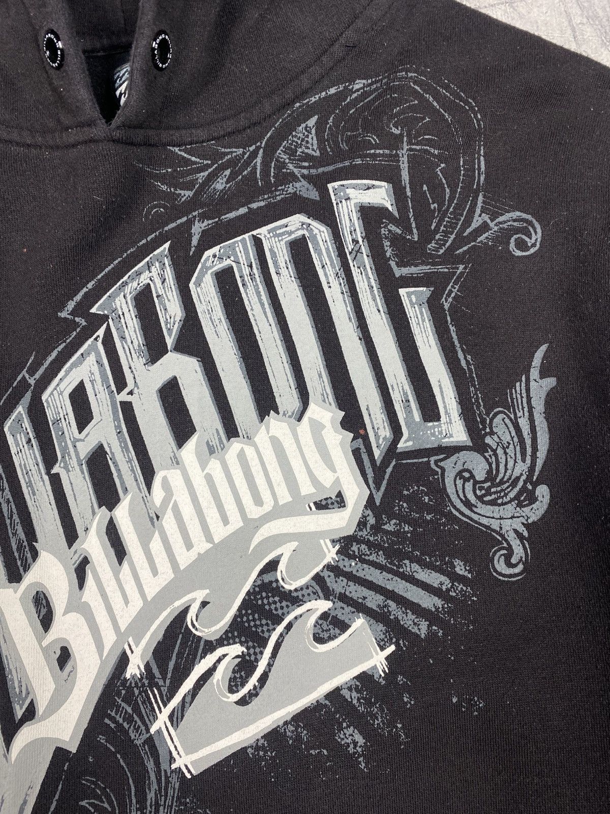Billabong Billabong Faded Black Graphic Hoodie Y2K Streetwear Surf Size US XL / EU 56 / 4 - 8 Thumbnail