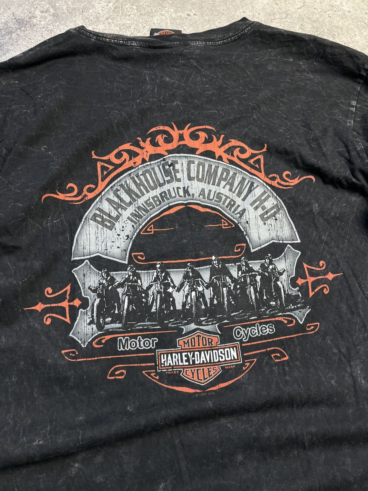Harley Davidson Harley Davidson Acid Wash Long Sleeve Graphic Tee Eagle Size US M / EU 48-50 / 2 - 9 Thumbnail