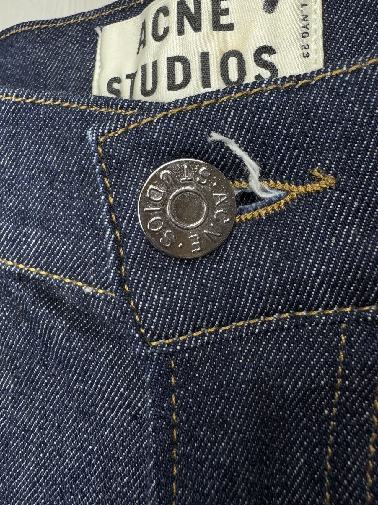 Acne Studios Acne Studios Ace Raw Skinny Fit Denim Jeans Blue Size US 29 - 4 Thumbnail