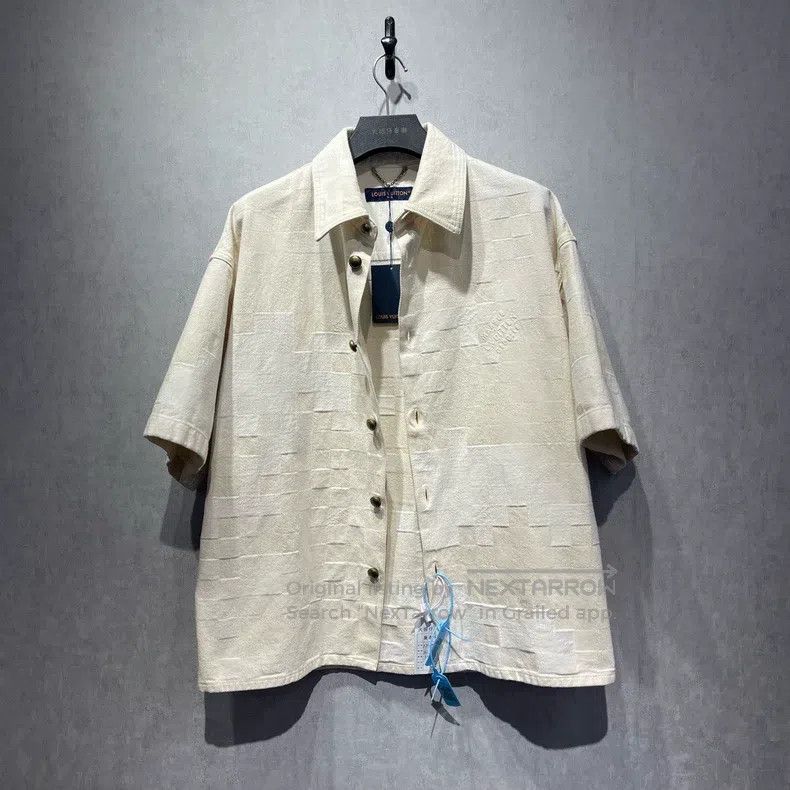 Louis Vuitton Louis Vuitton Checker Denim Short Sleeve Shirt Size US XXL / EU 58 / 5 - 1 Thumbnail