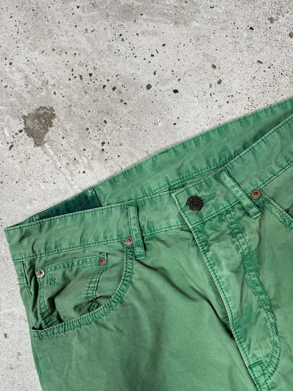 Polo Ralph Lauren × Ralph Lauren × Vintage Vintage Y2K Polo Ralph Lauren Washed Green Pants Size US 30 / EU 46 - 16 Thumbnail