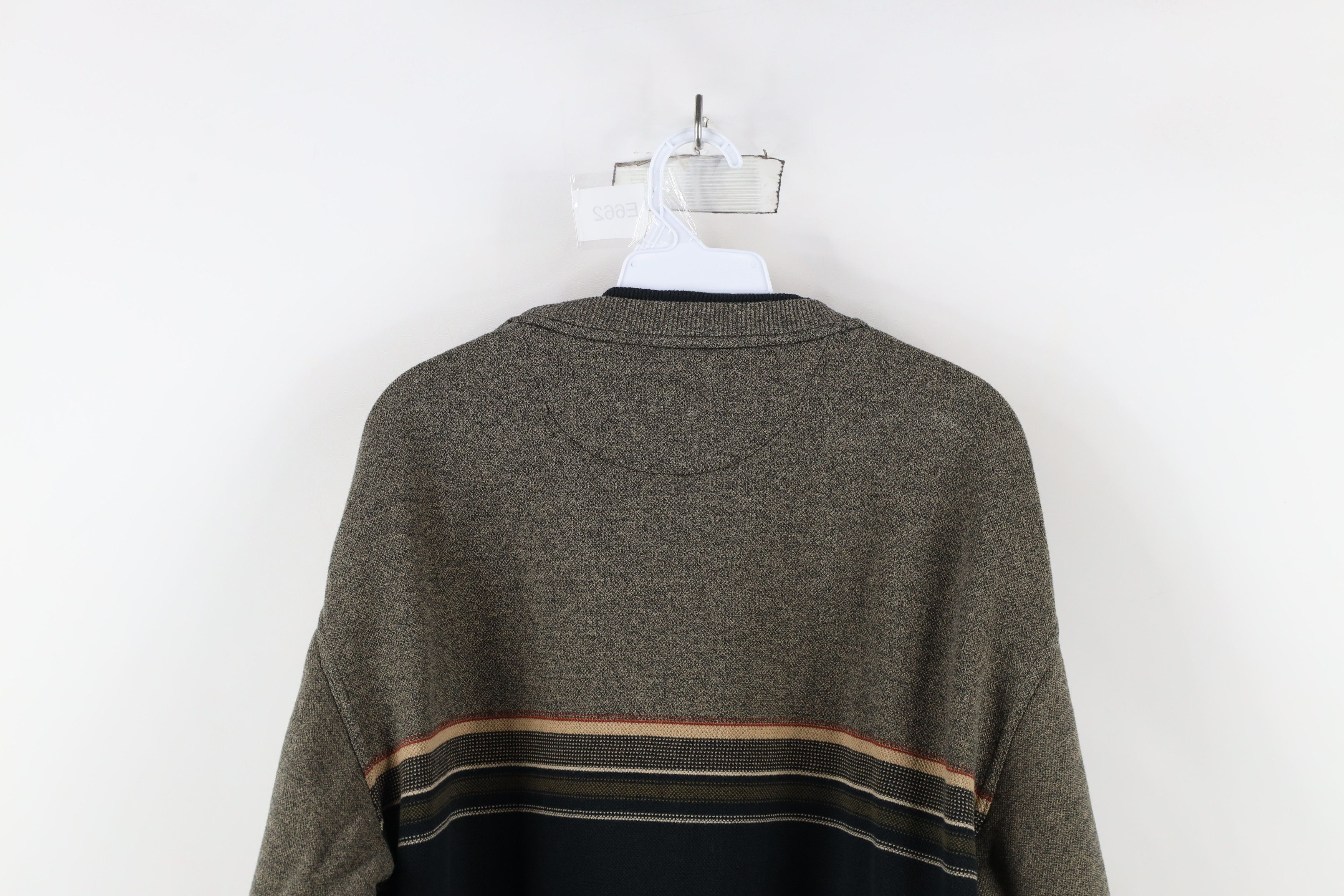 Vintage Vintage 90s Streetwear Knit Striped Crewneck Sweatshirt Size US XL / EU 56 / 4 - 8 Thumbnail