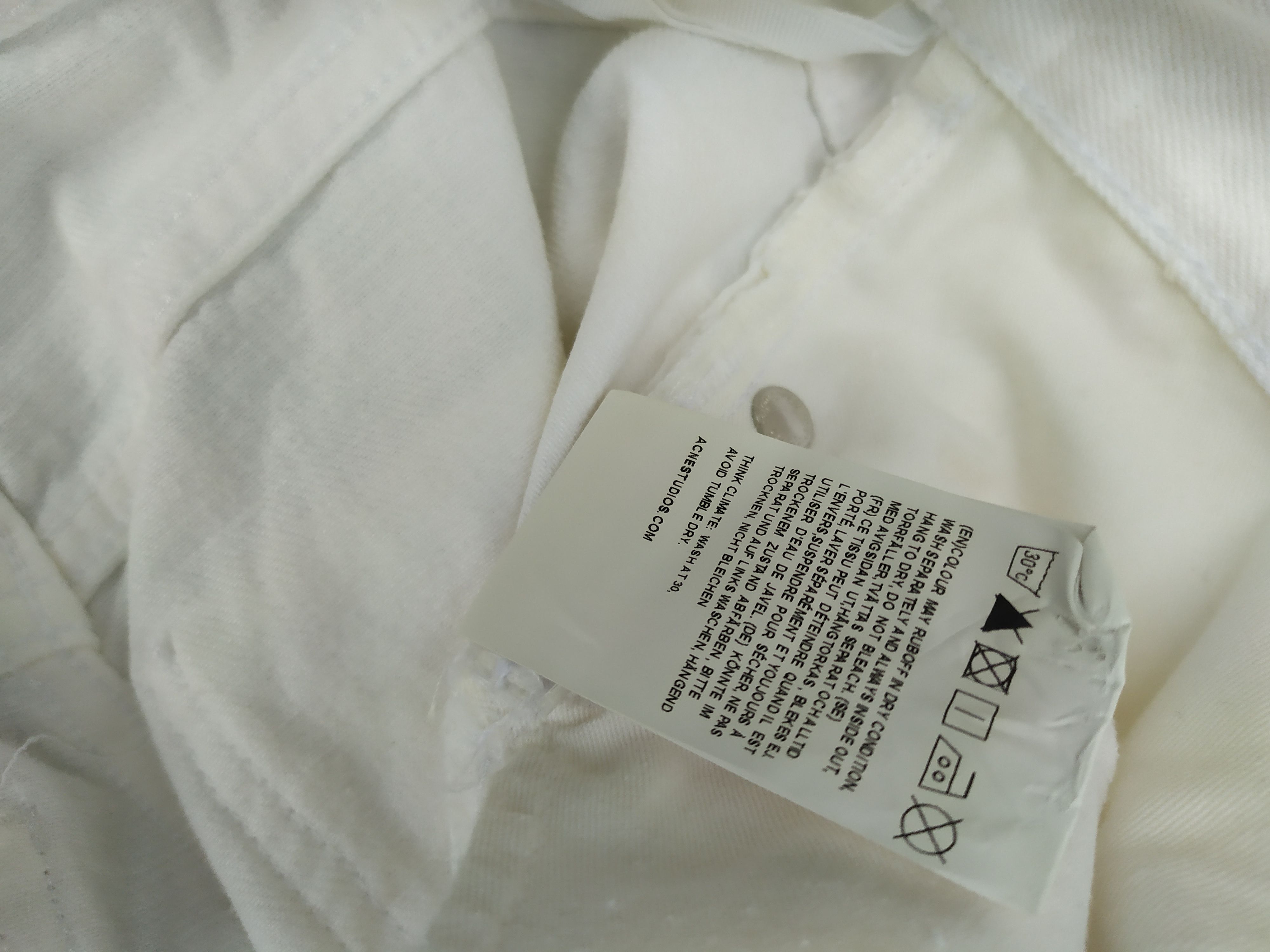 Acne Studios Acne Studios Boy White Distressed Jeans Size US 29 - 15 Thumbnail