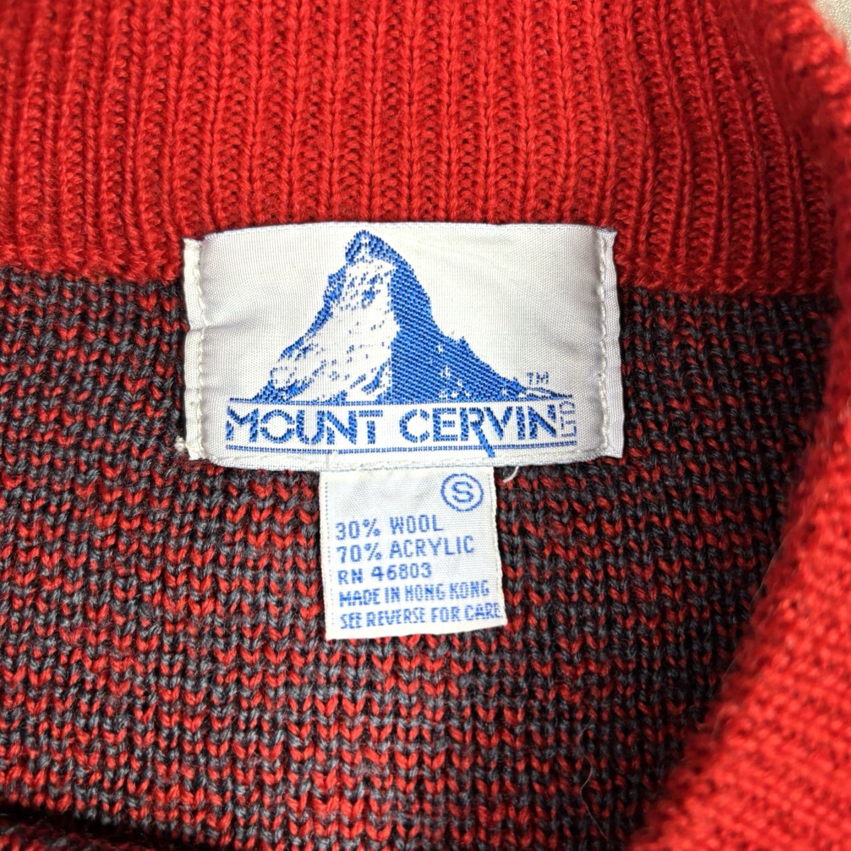 Vintage VINTAGE Snowflake Abstract Knit Sweater Red Wool Acrylic Adult Small 90s Geometric Knit Pattern Crew Neck Pullover Men Mens Size US S / EU 44-46 / 1 - 3 Thumbnail
