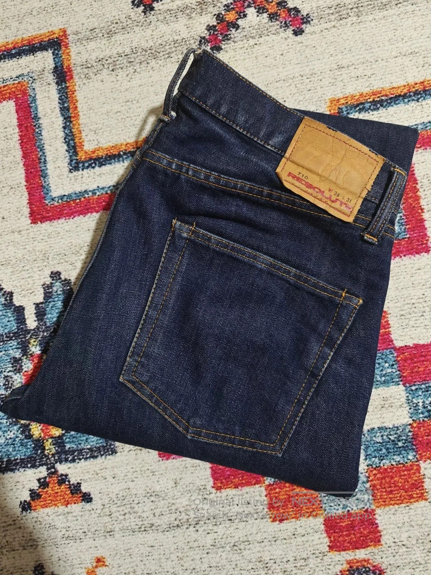 RESOLUTE RESOLUTE 710 Retro Slim Straight Raw Jeans. Size US 36 / EU 52 - 1 Thumbnail