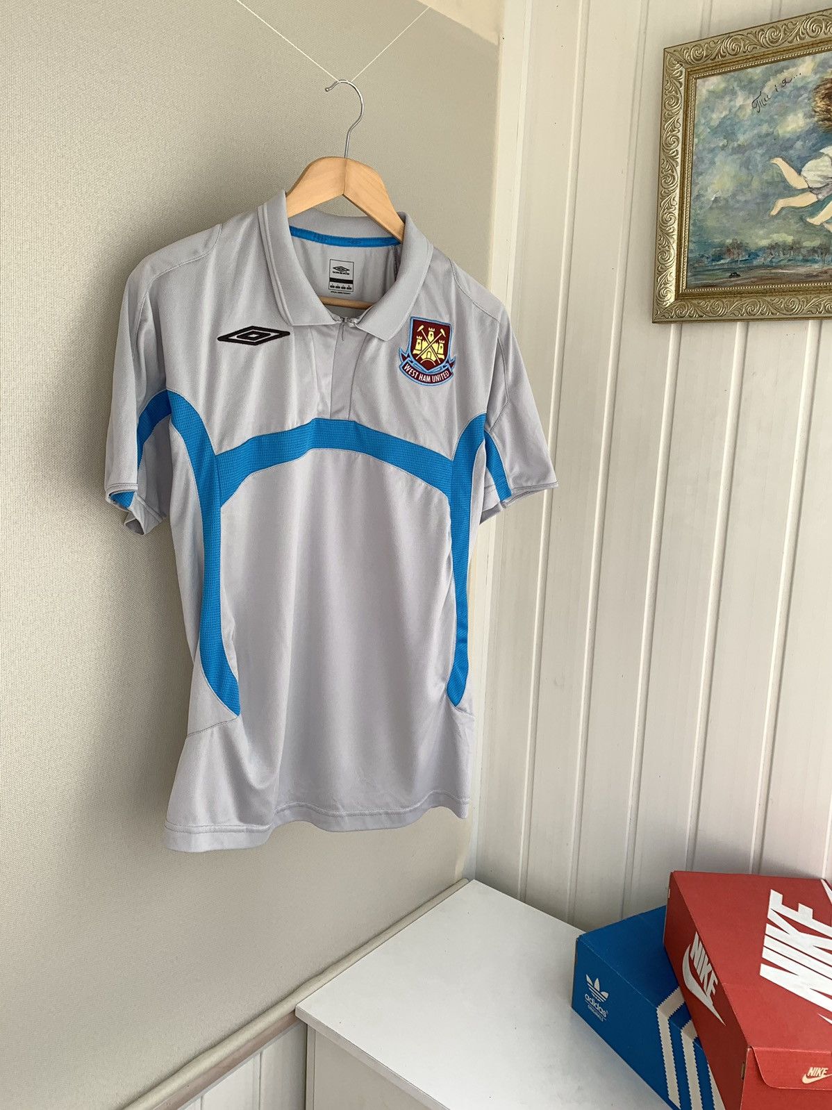 Umbro Umbro WEST HAM United FC 2008-2009 Polo Shirt Jersey Size L Size US L / EU 52-54 / 3 - 1 Thumbnail