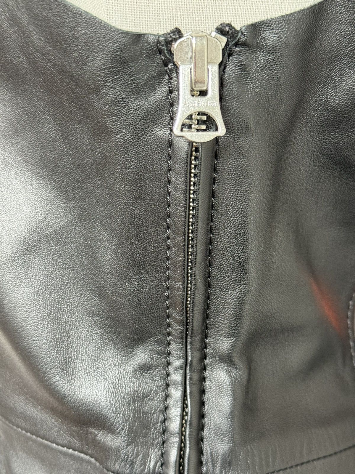 Acne Studios Acne Studios Lavern Leather plunge neck dress pinafore sz 40 Size S / US 4 / IT 40 - 4 Thumbnail
