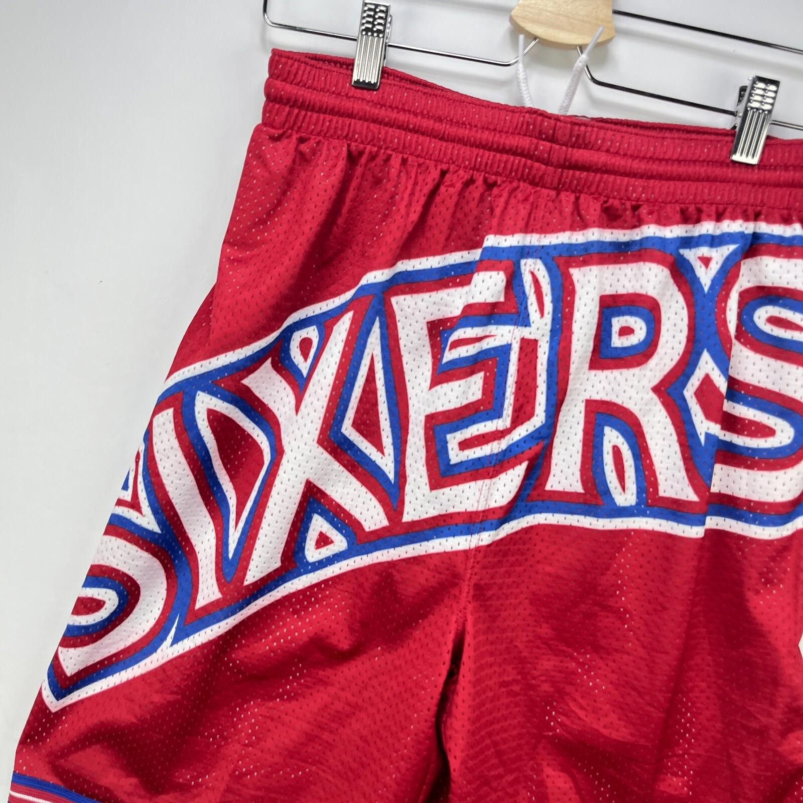 Mitchell & Ness Vintage Philadelphia Sixers Basketball Shorts Youth XL New Size ONE SIZE - 2 Thumbnail
